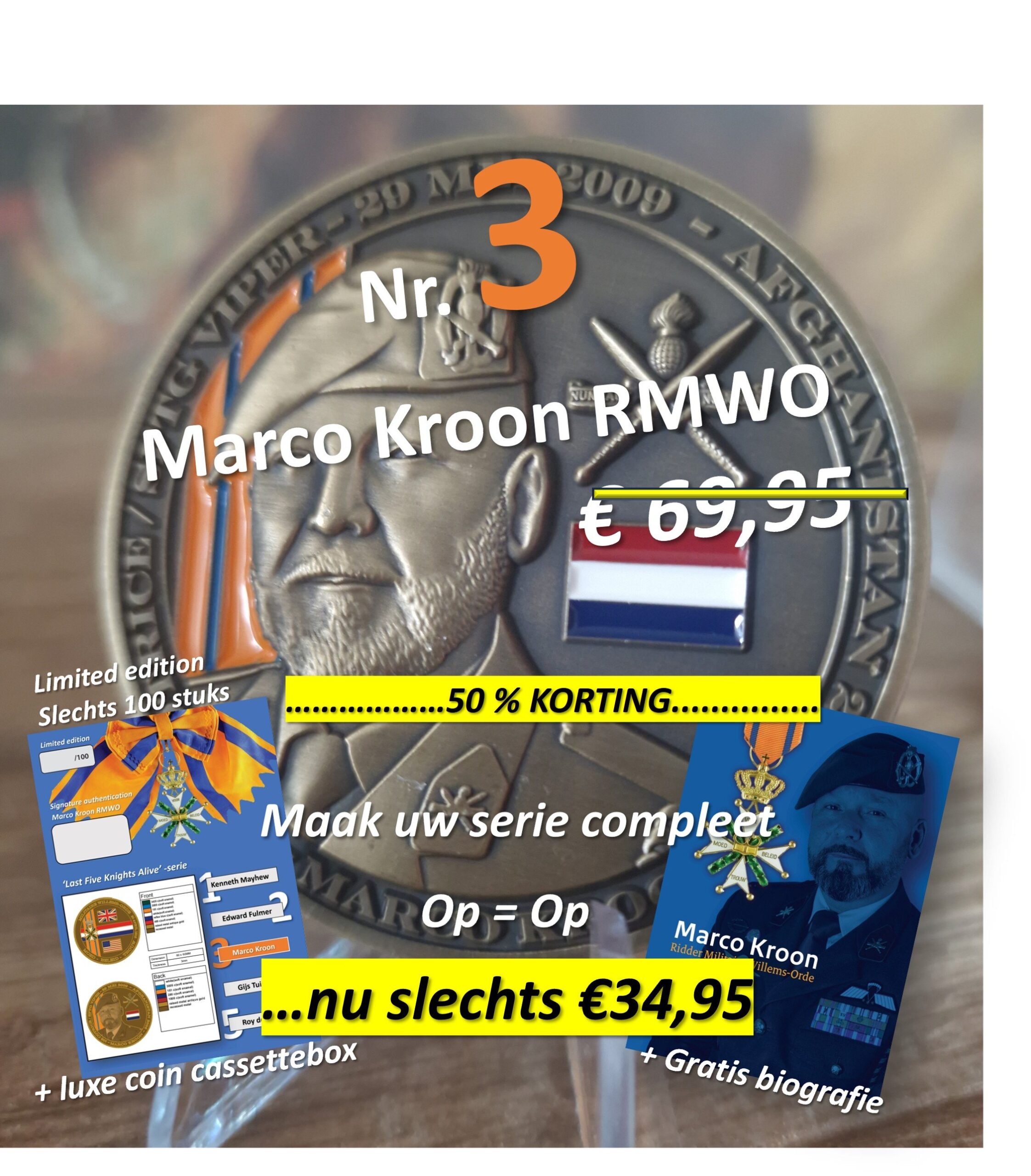 Coin-serie 'Five Knights' nr 3 Marco Kroon RMWO